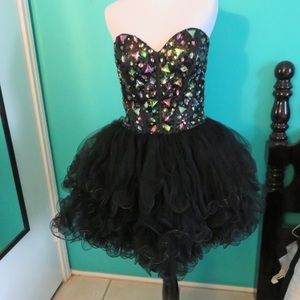 Gemstone black Homecoming dress